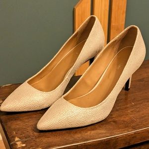 Calvin Klein silver high heals